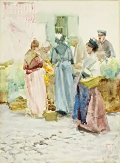 A Busy Corner in Arles, 1891 (w / c)