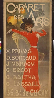Cabaret des Arts/X.Privas, D.Bonnaud, J.Varney, G.Secot, G.Baltha, E.Lassailly, 1900 (lithography)