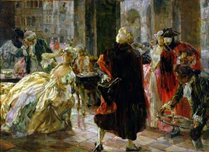 The Cafe Florian in the 18th Century, 1914 (oil on canvas) The Cafe Florian in the 18th Century, 1914 (oil on canvas)
