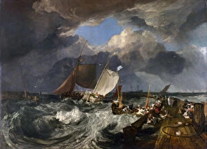 Calais Pier: An English Packet Arriving, 1803 (oil on canvas)
