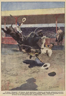 Calgary's famous Stampede (colour litho)