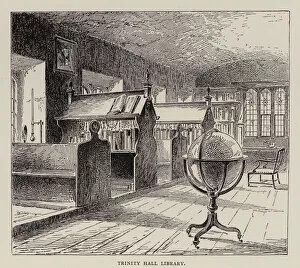 Cambridge: Trinity Hall Library (etching)
