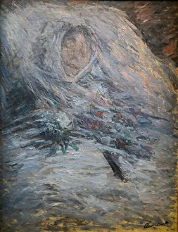 Camille on her deathbed, 1879 (Oil on Canvas) Camille on her deathbed, 1879 (Oil on Canvas)