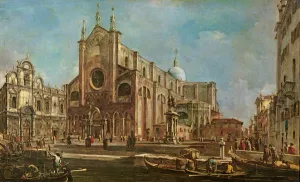 Campo dei Santi Giovanni e Paolo and the Scuola Grande di San Marco, Venice (oil Campo dei Santi Giovanni e Paolo and the Scuola Grande di San Marco, Venice (oil