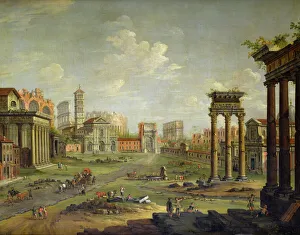 The Campo Vaccino, Rome Looking Towards St. Francesca Romana The Campo Vaccino, Rome Looking Towards St. Francesca Romana