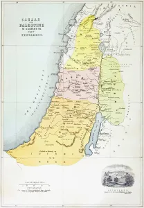 Canaan, or Palestine at the time of the New testament (colour litho) Canaan, or Palestine at the time of the New testament (colour litho)
