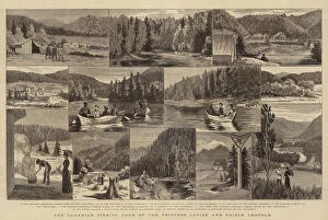 The Canadian Fishing Tour of the Princess Louise and Prince Leopold (engraving)