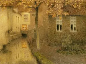 A Canal in Bruges at Dusk, c. 1898 (oil on canvas) A Canal in Bruges at Dusk, c. 1898 (oil on canvas)