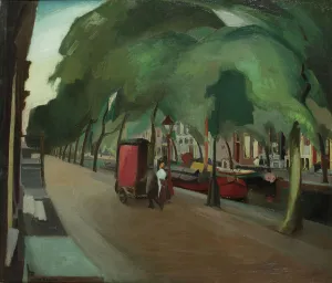 Common Life Gallery: Canal with Organ (oil on canvas)