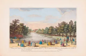 The canal in St, James's Park, Buckingham House The canal in St, James's Park, Buckingham House