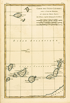 The Canary Islands, with Madeira and Porto Santo, from Atlas de Toutes les Parties The Canary Islands, with Madeira and Porto Santo, from Atlas de Toutes les Parties