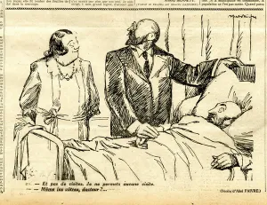 Candid, Satirique en N & B, 1931_5_28: Humor, Medical, Adultere Illustration by Abel Candid, Satirique en N & B, 1931_5_28: Humor, Medical, Adultere Illustration by Abel