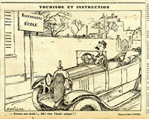 Candide, Satirique en N & B, 1931_4_9: Teaching, Automobile Candide, Satirique en N & B, 1931_4_9: Teaching, Automobile
