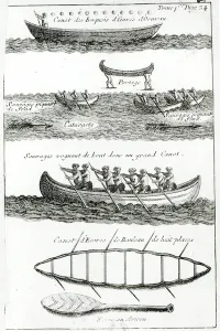 Canoe of the Iroquois, from Dialogues de M Canoe of the Iroquois, from Dialogues de M