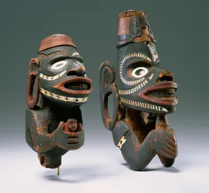 Grimace Gallery: Canoe prow figureheads (nguzu nguzu) possibly from the Solomon Islands (wood)