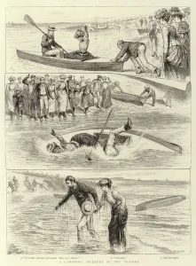 Godefroy Durand Gallery: A Canoeing Incident at the Seaside (engraving)