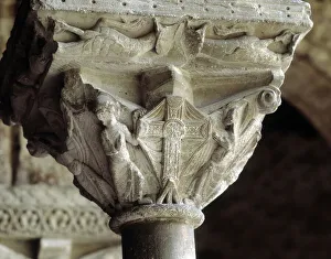 Capital representing the glorious cross (sculpture, 1115-1130) Capital representing the glorious cross (sculpture, 1115-1130)