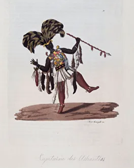 Captain of the Achantis (Ashanti or Asante) (Ghana) - in ' The old and modern costume' by Ferrario, ed Milan Captain of the Achantis (Ashanti or Asante) (Ghana) - in ' The old and modern costume' by Ferrario, ed Milan