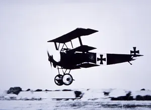 Captain Baron von Richthofen landing his Fokker Triplane (b/w photo) Captain Baron von Richthofen landing his Fokker Triplane (b/w photo)
