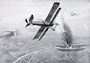 Captain Hawker's aerial battle with three German aeroplanes, July 25th 1915 Captain Hawker's aerial battle with three German aeroplanes, July 25th 1915