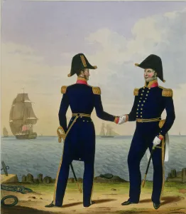 Captains, plate 5 from Costume of the Royal Navy and Marines Captains, plate 5 from Costume of the Royal Navy and Marines
