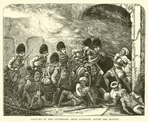 Capture of the Alumbagh, near Lucknow, after the Mutiny (engraving) Capture of the Alumbagh, near Lucknow, after the Mutiny (engraving)