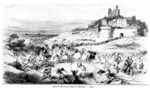 The capture of Beziers by Simon de Montfort on July 22, 1209 (engraving) The capture of Beziers by Simon de Montfort on July 22, 1209 (engraving)