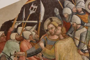 Capture of Christ, by Master of the right apse of St Francis in Montefalco, detached fresco, end XIV century Capture of Christ, by Master of the right apse of St Francis in Montefalco, detached fresco, end XIV century