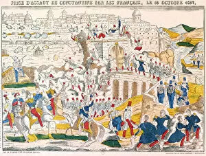 Constantine Collection: The Capture of Constantine by the French on 13th October 1837 (colour litho)