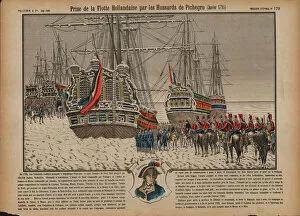 Capture of the Dutch fleet on the frozen Ijsselmeer by French hussars commanded by General Pichegru