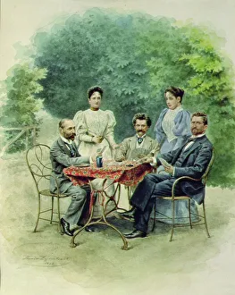 Austrians Gallery: A card game of Tarrock with Johann Strauss in Bad Ischl, 1898
