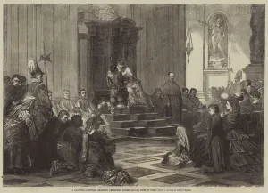 A Cardinal Confessor granting Absolution during Passion Week at Rome (engraving) A Cardinal Confessor granting Absolution during Passion Week at Rome (engraving)