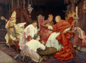Cardinals in an Interior, (Watercolour on paper) Cardinals in an Interior, (Watercolour on paper)