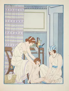 Care of Infants, illustration from The Works of Hippocrates Care of Infants, illustration from The Works of Hippocrates