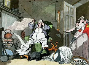 Careless Attention, early 19th century (pen & ink and w / c on paper)