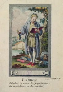 Caricature of Cambon calculating the ruin of the proprietors, the capitalists and the rentiers Caricature of Cambon calculating the ruin of the proprietors, the capitalists and the rentiers