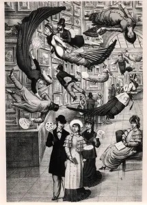 Caricature of visitors to the Paris Salon of 1880 (litho) (b/w photo) Caricature of visitors to the Paris Salon of 1880 (litho) (b/w photo)