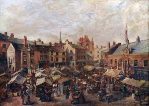 Carlisle Market Place in front of the Old Town Hall, 1870-80 (oil on canvas) Carlisle Market Place in front of the Old Town Hall, 1870-80 (oil on canvas)