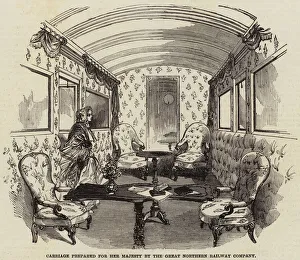 Carriage prepared for Her Majesty by the Great Northern Railway Company (engraving) Carriage prepared for Her Majesty by the Great Northern Railway Company (engraving)