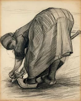 The Carrot Puller, 1885 (black chalk on paper)
