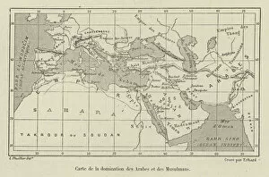 Carte de la domination des Arabes et des Musulmans (engraving)