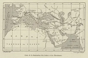 Carte de la domination des Arabes et des Musulmans (engraving) Carte de la domination des Arabes et des Musulmans (engraving)