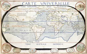 Carte Universelle (World Map), 1624 (ink and watercolour on vellum)