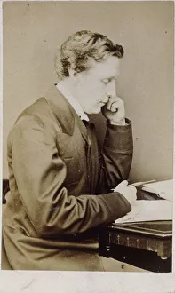 A carte de visite photograph of Lewis Carroll inscribed on back for Agnes A carte de visite photograph of Lewis Carroll inscribed on back for Agnes