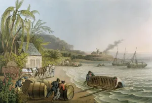 Carting and Putting Sugar Hogsheads on Board', plate X from 'Ten Views in Carting and Putting Sugar Hogsheads on Board', plate X from 'Ten Views in