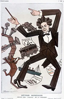 Cartoon by Arthur Honegger 'Prince of the Fauves of Music' Cartoon by Arthur Honegger 'Prince of the Fauves of Music'