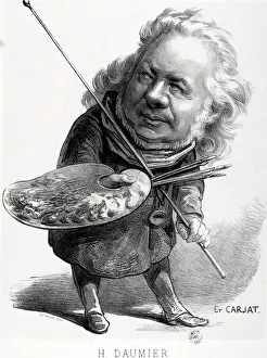 Cartoon by Honore Daumier (1808-1879), French engraver, painter and sculptor Cartoon by Honore Daumier (1808-1879), French engraver, painter and sculptor