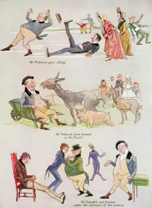 Cartoons of Mr. Pickwick from Holly Leaves, Christmas Number of the Illustrated Sporting Cartoons of Mr. Pickwick from Holly Leaves, Christmas Number of the Illustrated Sporting
