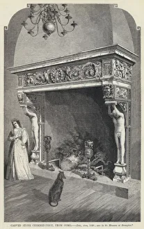 Carved Stone Chimney-Piece, from Como (engraving) Carved Stone Chimney-Piece, from Como (engraving)