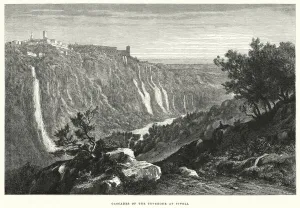 Cascades of the Teverone at Tivoli (engraving) Cascades of the Teverone at Tivoli (engraving)
